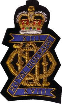 13th 18th HUSSARS (QC) Blazer badge