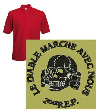 French Foreign Legion 2nd Rep Devil Skull Polo Shirt