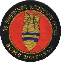 33 Eod Bomb Disposal Blazer Badge