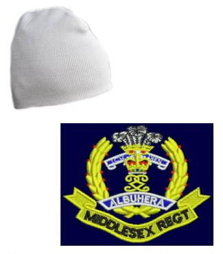 Middlesex Regiment Navy Beanie Hat