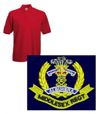 Middlesex Regiment Navy Polo Shirt