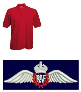 Raf Royal Air Force Pilot Wings Polo Shirt