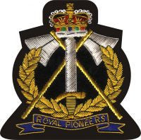 ROYAL PIONEER CORPS Blazer Badges