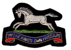 3rd The Kings own Hussars Blazer Badge